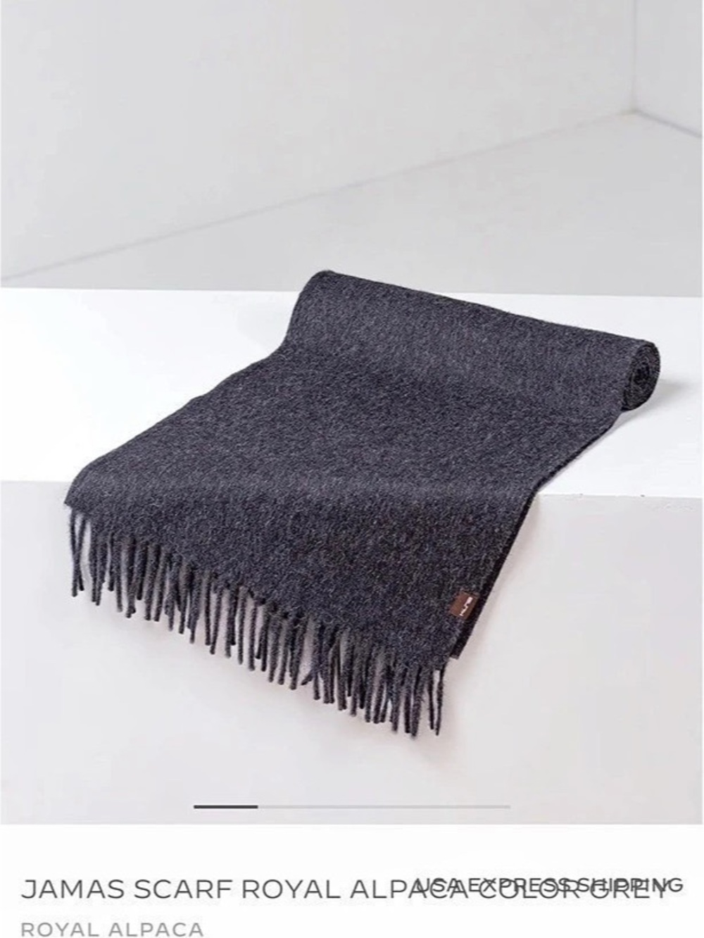 Kuna Jamas Scarf Royal Alpaca Scarf in Gray